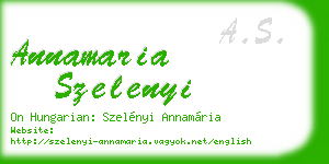 annamaria szelenyi business card